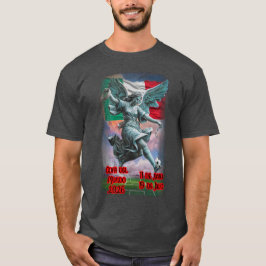 Camiseta Ángel de la Independencia juega fútbol en un gris