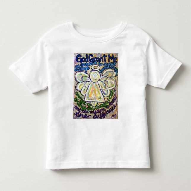 Camiseta Ángel de la oración de la serenidad (Dobl (Anverso)