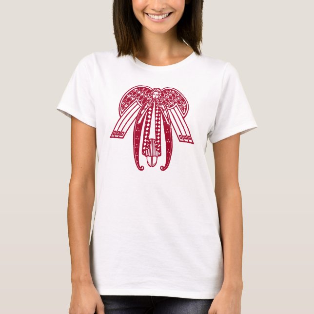 Camiseta Ángel de Navidad Art Deco (Anverso)
