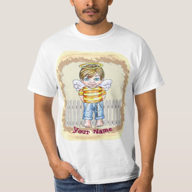 Camiseta Ángel de niño cristiano (Anverso)