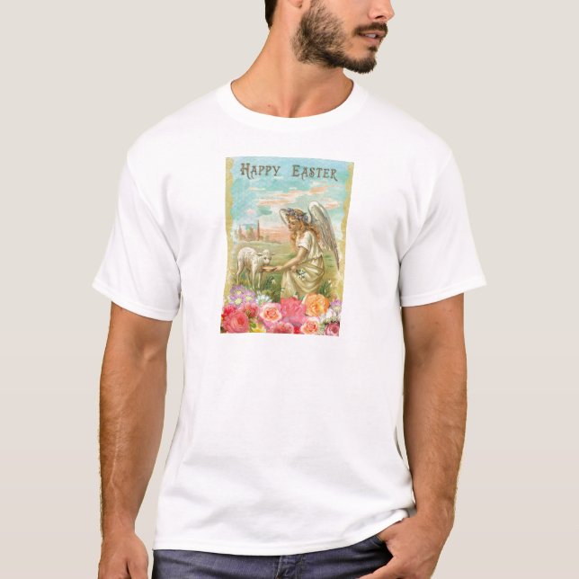 Camiseta ángel de Pascua feliz (Anverso)