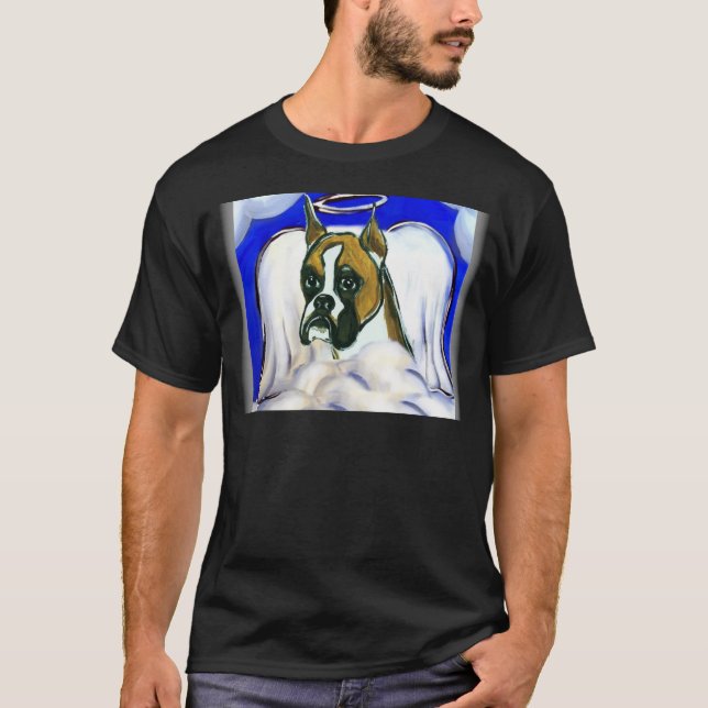 Camiseta ángel de perro boxer (Anverso)