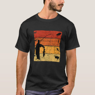 Camiseta Ángel de pesca retro para hombres pescador