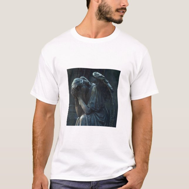 Camiseta Ángel de piedra de llanto oscuro (Anverso)