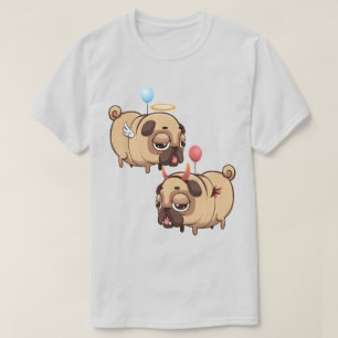 Camiseta Ángel de Pug Cute/Diablo