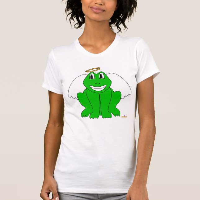 Camiseta Ángel de rana verde sonriente (Anverso)