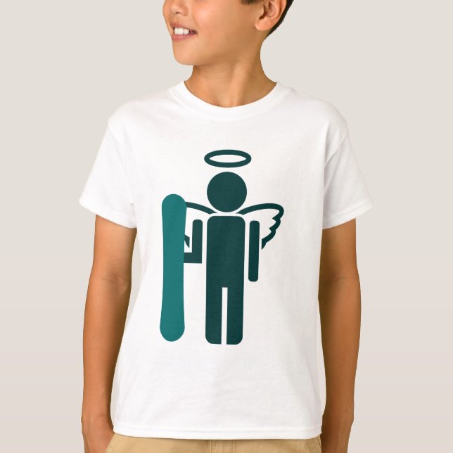 Camiseta ángel de tabla. (Anverso)