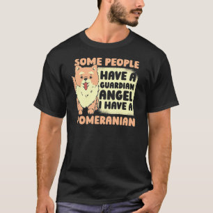 Camiseta Ángel del guardián del perro de Pomerania