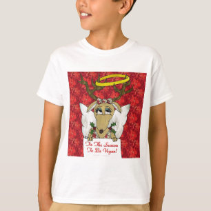 Camiseta Ángel del reno es la estación para ser vegano