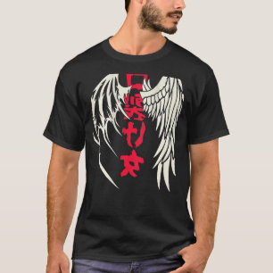 Camiseta Angel Devil Wings Japan Kanji Rótulo