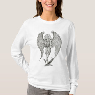 Camiseta Ángel, diseño negro y blanco