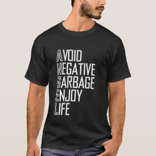 Camiseta ÁNGEL Evita Basura Negativa Disfruta la Vida Cita 