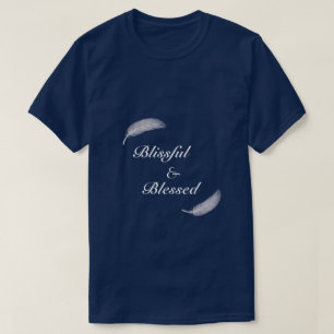 Camiseta Angel Feather Blissful & Blessed Zen Blue T shirt