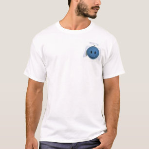Camiseta Ángel feliz azul de la cara