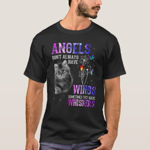 Camiseta Ángel Gato No Siempre Tiene Alas A Veces Bigotes