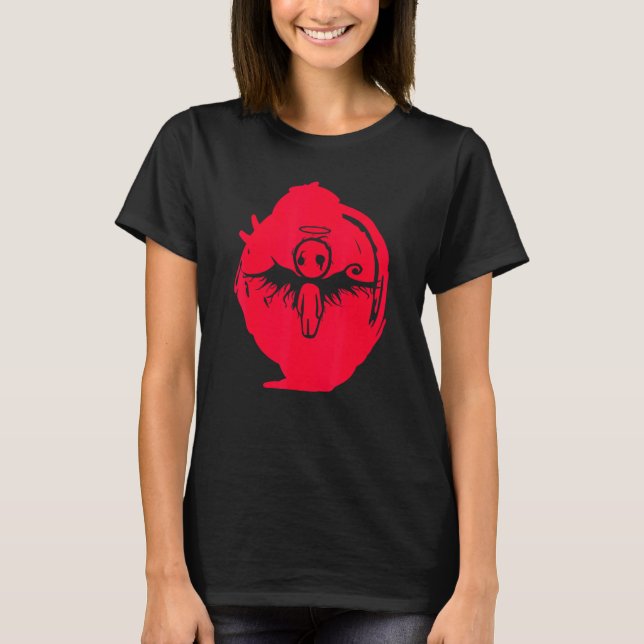 Camiseta Ángel gótico solitario triste emo 2 (Anverso)