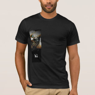 Camiseta Ángel gruñón dice "hola" de lado