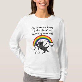 Camiseta Ángel Guardián del Labrador Negro (puente arcoiris