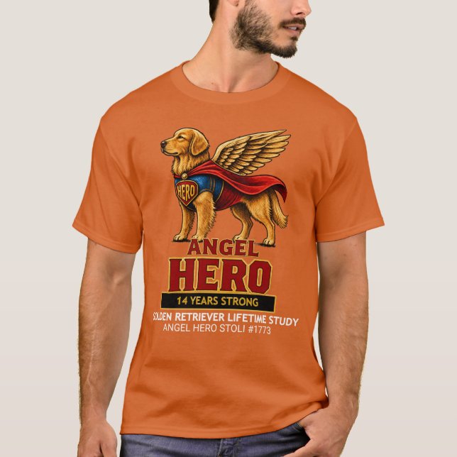 Camiseta ANGEL HERO oscuro  (Anverso)