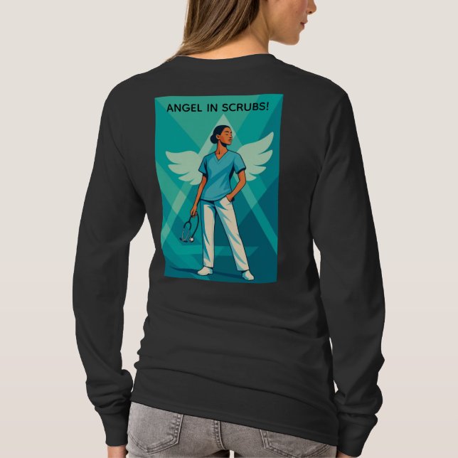 Camiseta Angel in Scrubs/CNA-Nurse Women's T-Shire (Reverso)