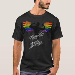 Camiseta Ángel LGBT Nunca deje de luchar contra las alas de