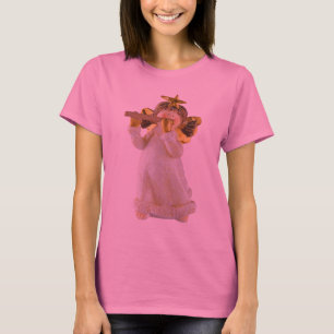 Camiseta Ángel lindo del navidad que toca una flauta