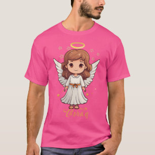 Camiseta Angel Little Girl Diseño Celestial Estético Para