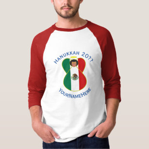 Camiseta Ángel Mexicano Hanukkah Personaliza Manga Larga