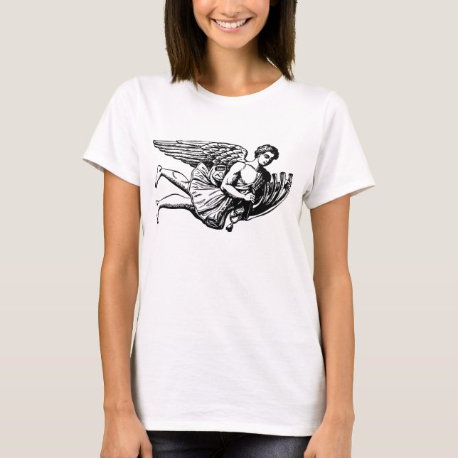 Camiseta Ángel musical volador (Anverso)