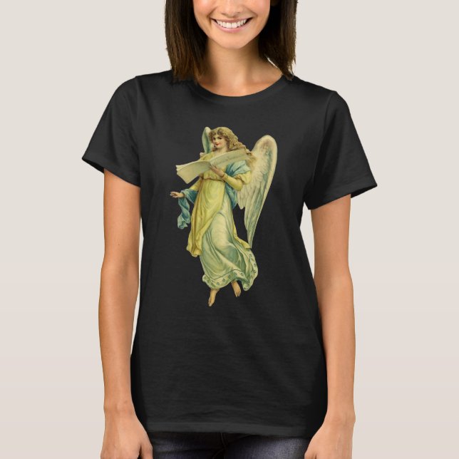 Camiseta Ángel Navidades victorianos, Gloria en Excelsis De (Anverso)