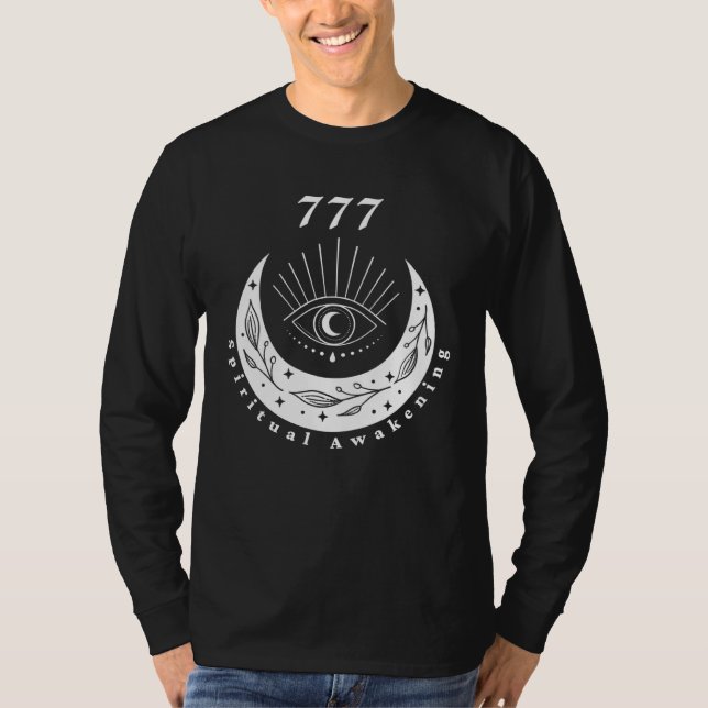 Camiseta Angel Number 777 Spiritual Awakening The Eye Moon (Anverso)