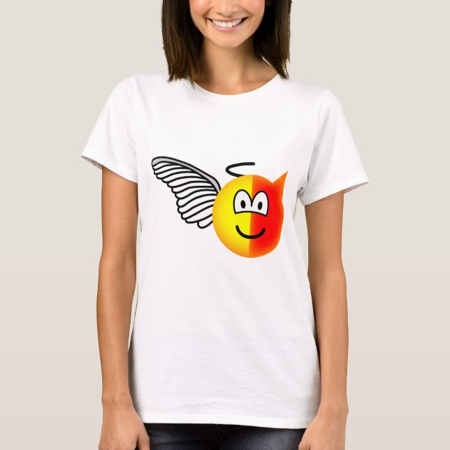 Camiseta Ángel o emoticon del diablo (Anverso)