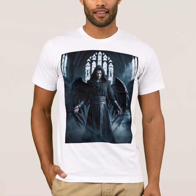 Camiseta Ángel oscuro con borde (Anverso)