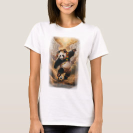 Camiseta Angel Panda jugando fútbol en el cielo en un