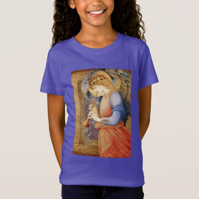 Camiseta Angel Playing a Flageolet (de Edward Burne-Jones) (Anverso)