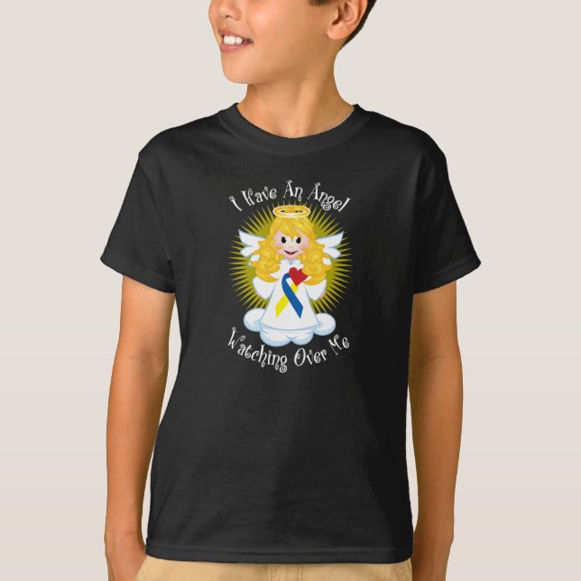 Camiseta Ángel que vigila mí Síndrome de Down (Anverso)