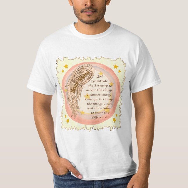 Camiseta Angel Serenity Prayer  (Anverso)