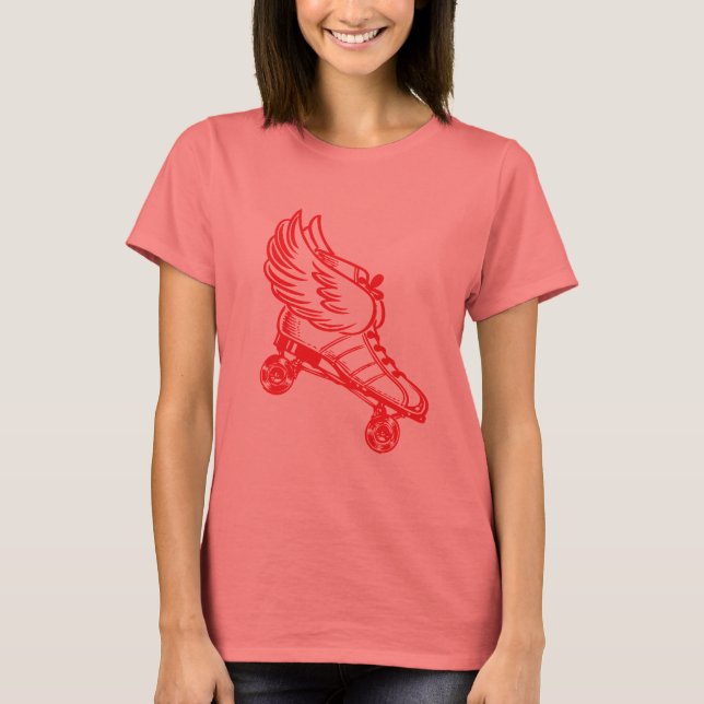 Camiseta ángel sobre ruedas (Anverso)