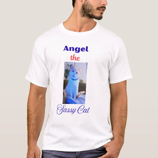 Camiseta Angel the Sassy Cat (Anverso)