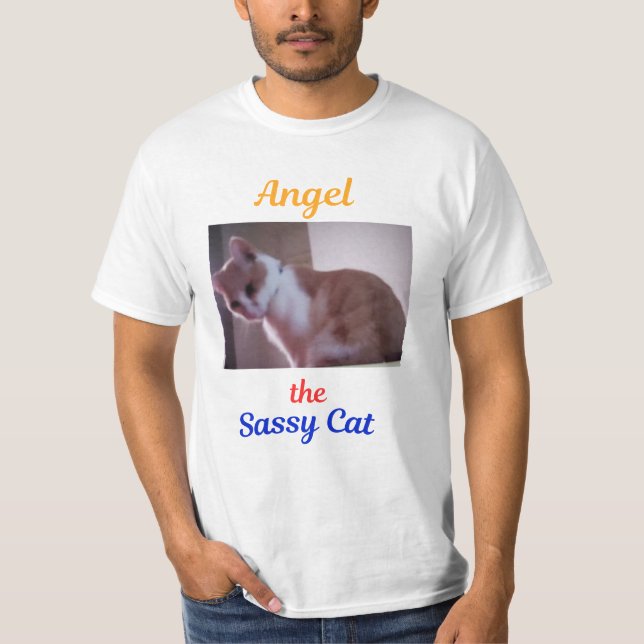 Camiseta Angel the Sassy Cat (Anverso)