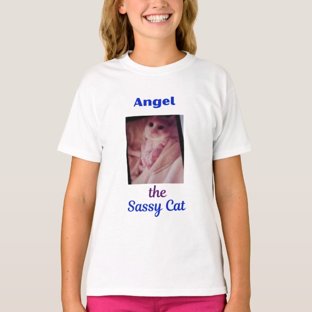Camiseta Angel the Sassy Cat T-shirt (Anverso)