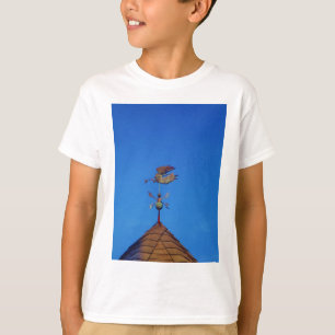 Camiseta Ángel Weather Vane Bright Blue Sky