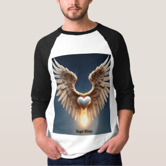 Camiseta Angel Wings T-Shirt Básico 3/4 Sleeve Raglan para 