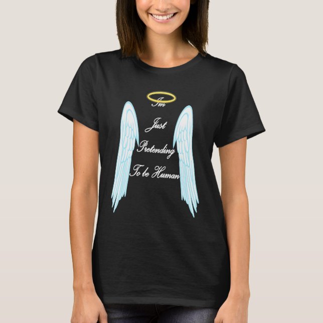 Camiseta angel with cool wings and halo (Anverso)