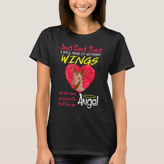 Camiseta Ángel Xoloitzcuintli sin alas (Anverso)