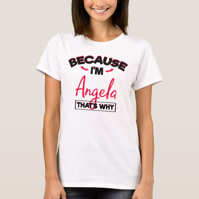 Camiseta Angela nombró a Gifts para las mujeres (Anverso)