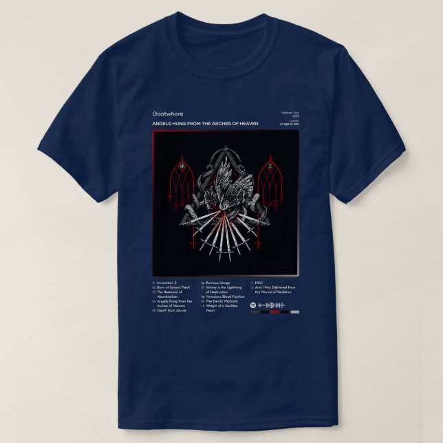 Camiseta Ángeles de la cabra colgados de los arcos del ciel (Diseño del anverso)