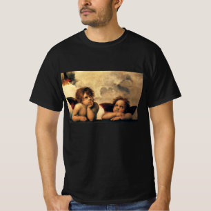 Camiseta Ángeles de la Madonna Sixtina por Raphael Sanzio