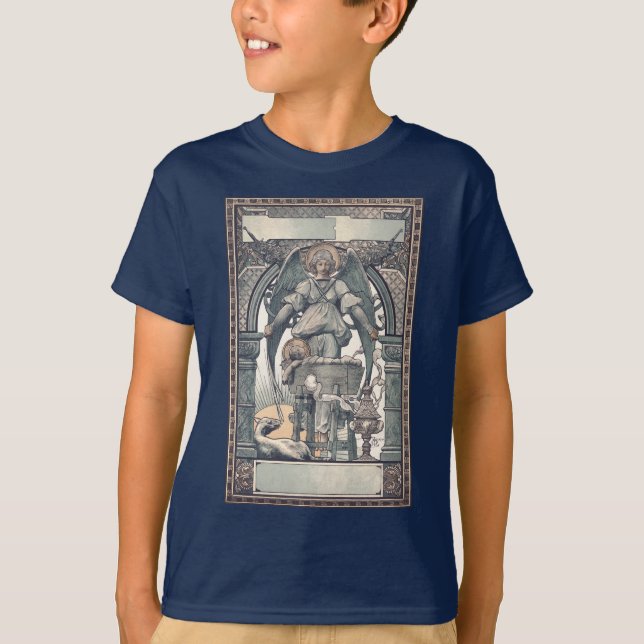Camiseta Ángeles guardianes con Jesús (Anverso)