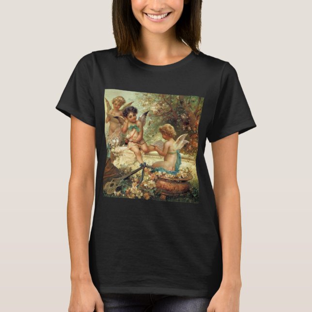 Camiseta Ángeles músicos por Hans Zatzka, Bella Artes victo (Anverso)